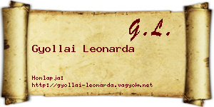 Gyollai Leonarda névjegykártya